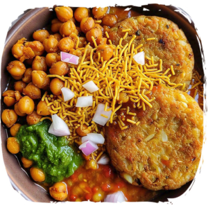 Chole Tikki Chaat – The Indian Veggie Burger Bowl