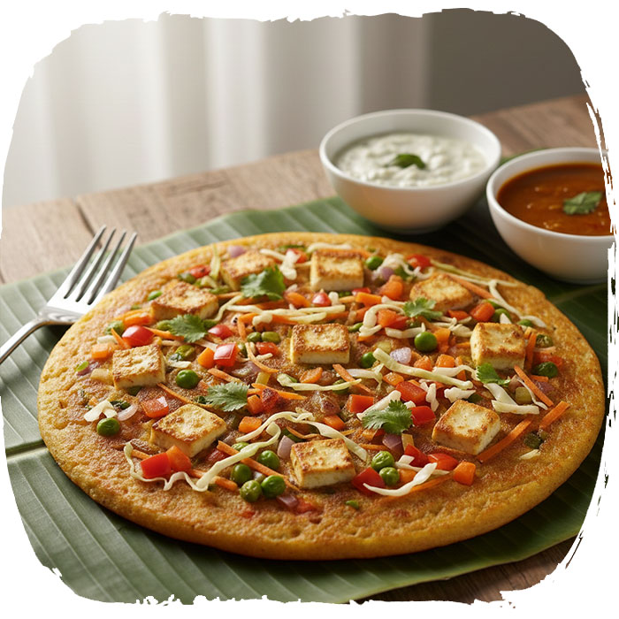 OM Special Uttapam -OM Style Power Pancake