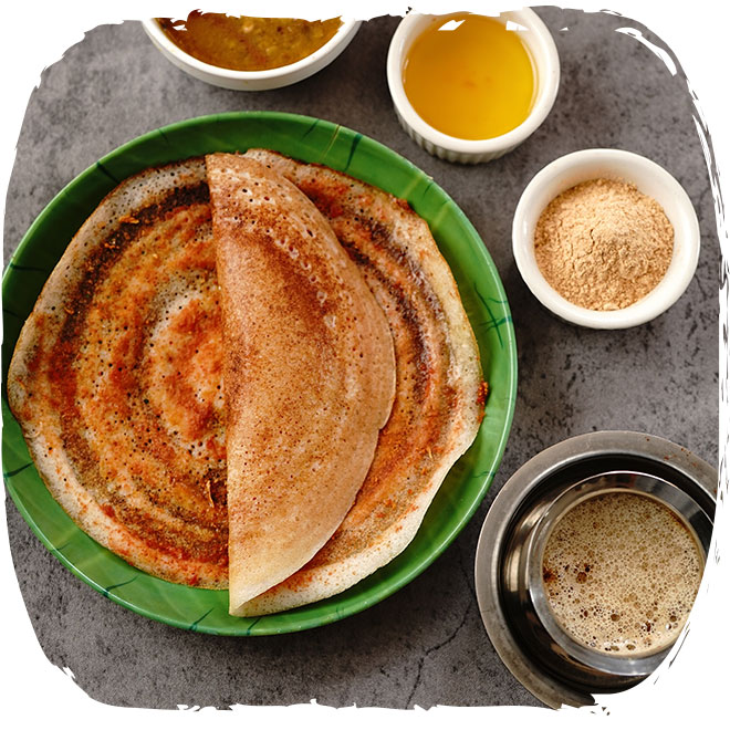 Ghee Podi Plain Dosa